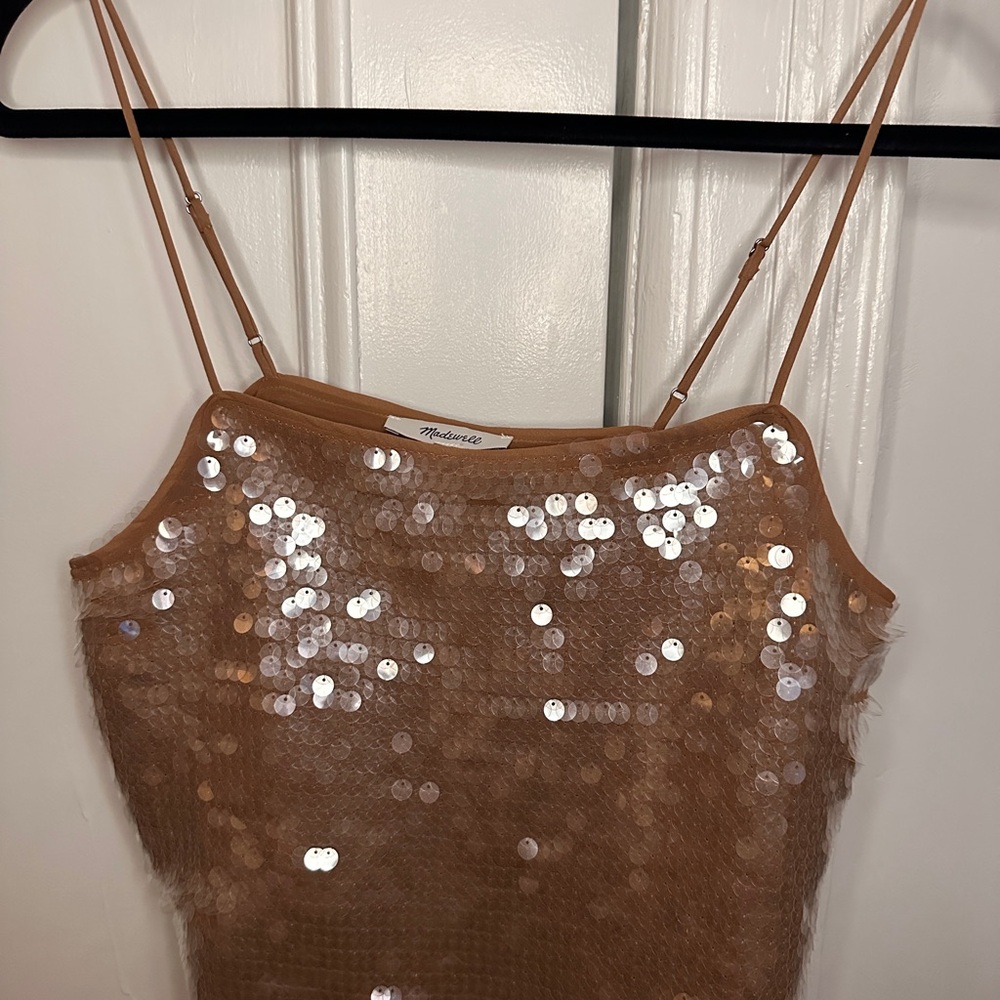 Madewell Tan Sequin Camisole